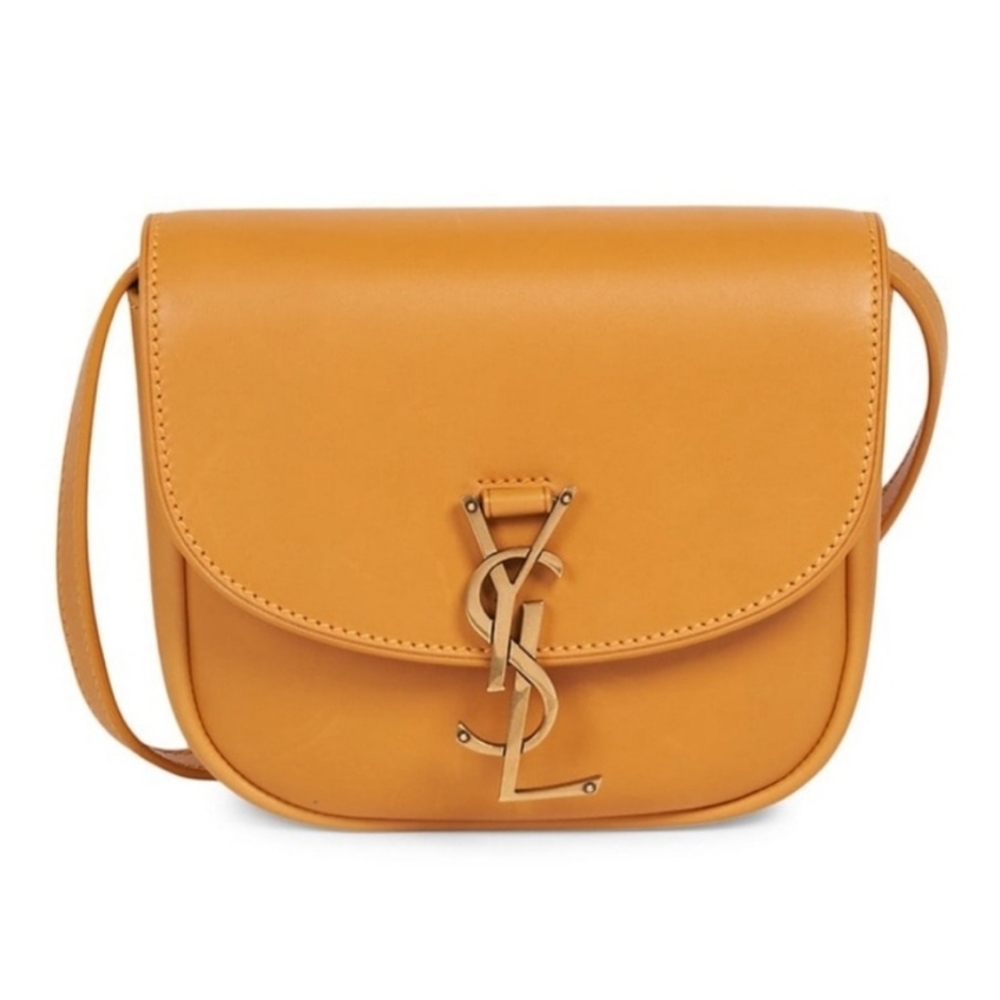 Yves Saint Laurent Orange Crossbody Bag with Gold Hardware